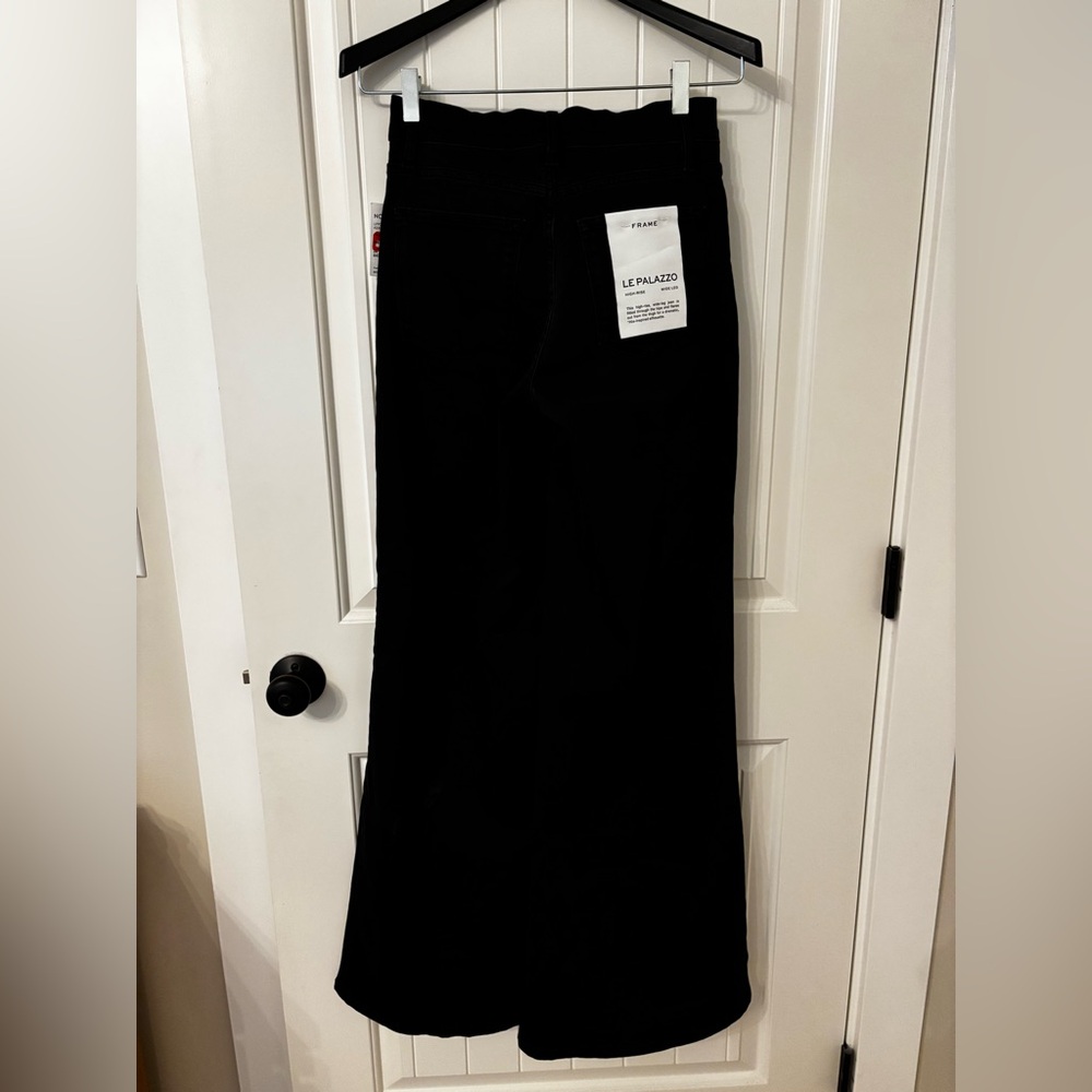 NWT Frame Denim Black Wide Leg size 26